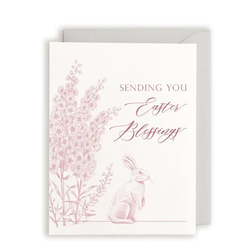 "Sending You Easter Blessings" Letterpress Greeting Card