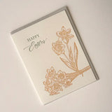 "Happy Easter" Letterpress Greeting Card
