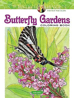 Creative Haven Butterfly Gardens Coloring Book (Adult Coloring Books: Insects)