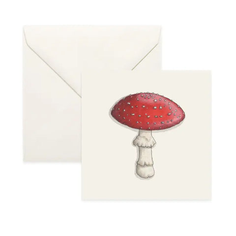 Lucky Charms / Mushroom Card . Amanita Muscaria