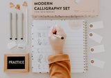 Modern Calligraphy Set for Beginners: A Creative Craft Kit for Adults Featuring Hand Lettering 101 Book, Brush Pens, Calligraphy Pens