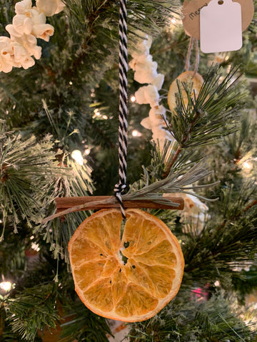 Dried Orange Slice Cinnamon Stick Ornaments / Gift Tags with Lavender