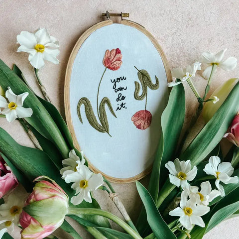 Tulip Affirmations Embroidery Kit