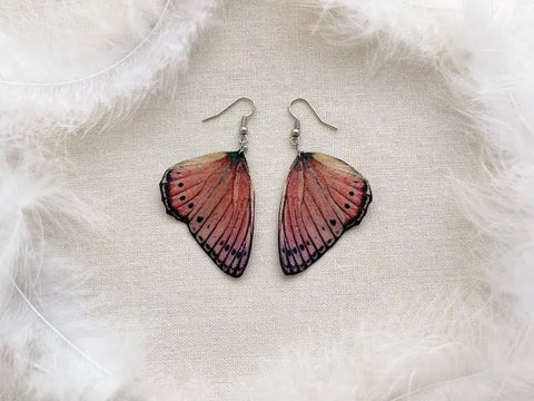 Blush Pink Butterfly Wings Earrings #5