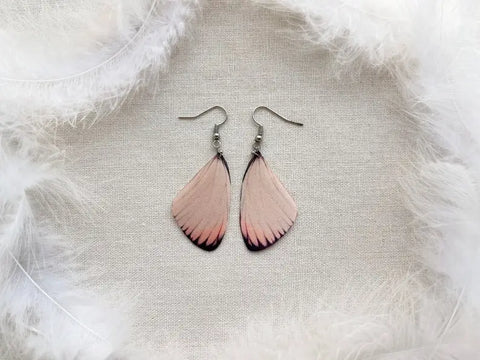 Blush Pink Butterfly Wings Earrings #1