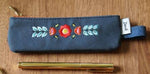 Evelynn Blue Embroidered Notebook Pouch