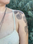 Monstera Leaves Temporary Tattoo