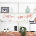 Pink Happy Birthday Felt Letter Homemade Garland