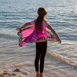 Pink Monarch Butterfly Wings + Mask (Kids Cape Costume Set)