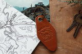 Take More Detours Leather Keychain