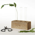 Trio Propagation Wood Base Only (NO VASES INCLUDED) 3x3x8