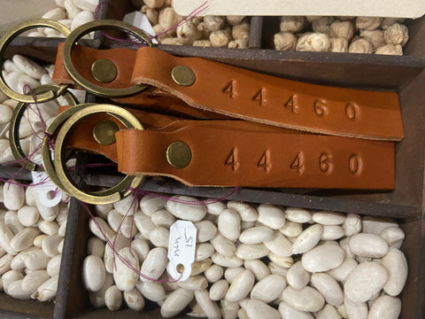 44460 Salem, Ohio Zip Code Stamped Leather Keychain