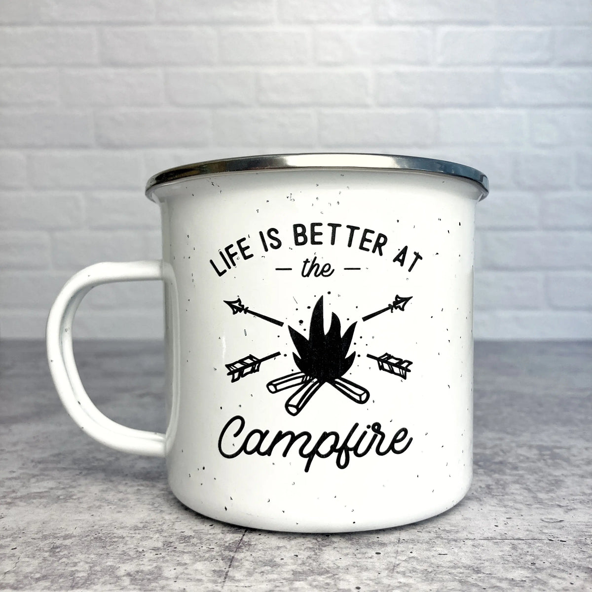 The Wild is Calling-enamel Mug, Campfire Mug, Camping Mug