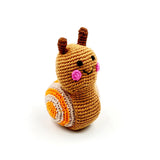 Baby Snail Rattle – Handmade Organic Cotton, Fair Trade Toy by Pebble