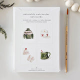 Warm + Cozy Paintable Notecard by Emily Lex