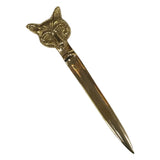 Solid Brass Fox Head Letter Opener Vintage-Style