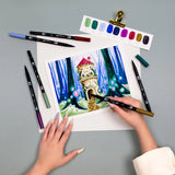 Dual Brush Pen Art Markers, Dragons, 10-Pack