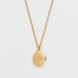 Robin & Blackberry Gold Oval Locket Necklace