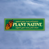 Plant Native Species, High-Quality Weatherproof Sticker