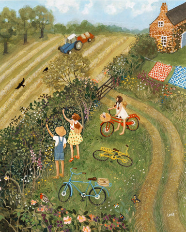 Along the Hedgerow Art Print by Loré Pemberton