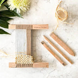 Flax & Twine Cherry Hand Loom Kit with Weaving Resources Guide