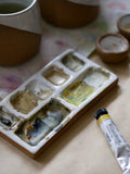 7-Pan Ceramic Artist Paint Palette