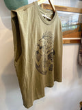 Forager 100% Cotton Shirt Mushrooms Toad Antler Leaves