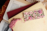 Primrose Pink White - Handmade Embroidered Bookmark