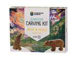 Bear & Wolf Soapstone Carving Kit
