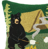 Campfire Bears Hook Pillow by Peking Handicrafts