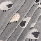 Grey Woolly Lamb 3D - Organic Jacquard Knit Baby Blanket
