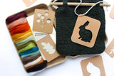 8"x 8" Woodland Banner Felting Kit by Sheep Creek Studio