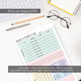 Baby & Newborn Daily Care Log: 50-Page Notepad