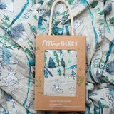 Miaoberry Organic Muslin Baby Boy Swaddle Blanket | Forest