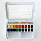 Watercolor Paint Set 18 Colors with Brush by Emily Lex
