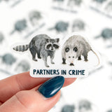 Partners in Crime Clear Decal Sticker
