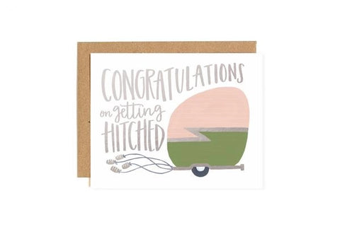 "Congratulations on Getting Hitched" Camper Greeting Card