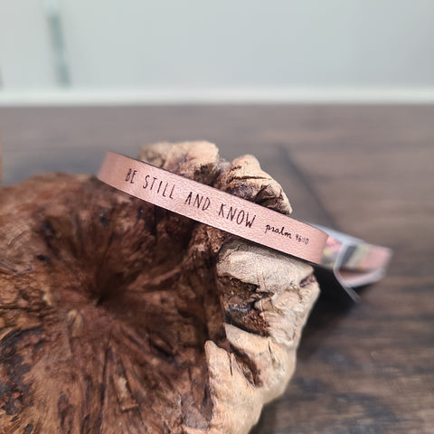 Be Still and Know - Leather Bracelet