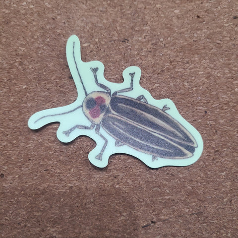 Glow-In-The-Dark Lightning Bug/Firefly Waterproof Sticker
