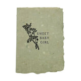 Sweet Baby Girl Letterpress Note Card