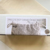 Trellis Stitch Drawstring Bag Kit - Spruce or Fawn
