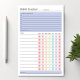 Weekly Habit Tracker: 50 Page Tear-Off Notepad