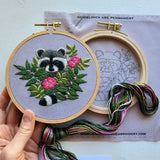 Raccoon Hand Embroidery Kit
