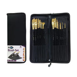 Studio Brush Set in Easel Wallet 15pce