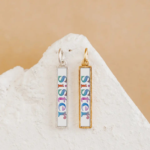 Watercolor Sister Charm Pendant