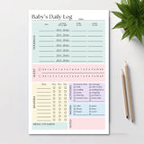 Baby & Newborn Daily Care Log: 50-Page Notepad