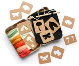 8"x 8" Moth and Mushroom Banner Felting Kit by Sheep Creek Studio