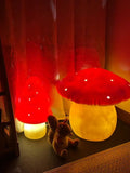 Large Red Mushroom Lamp w/ Plug