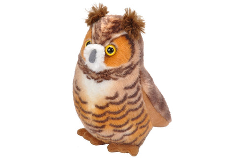 Audubon II Great Horned Owl Stuffed Animal W Sound 5.5"
