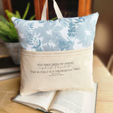 Charlotte's Web, EB White Reading Pillow, Blue Zinnia